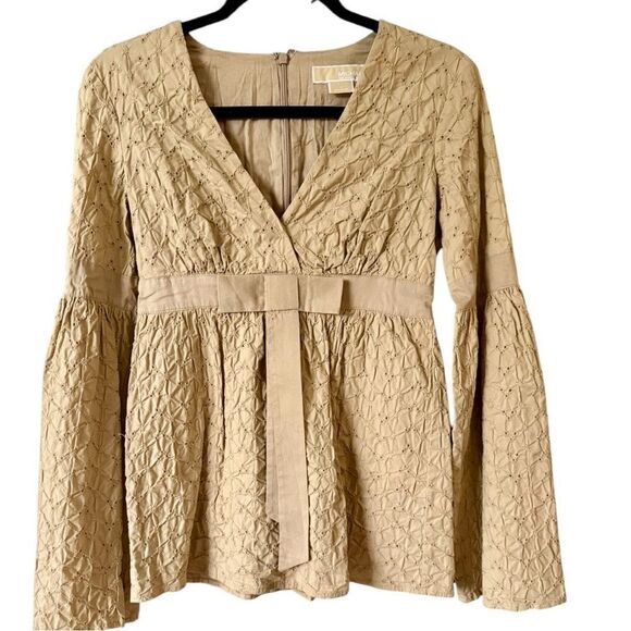 MICHAEL Michael Kors Eyelet Bell Sleeve.size 2 - Picture 1 of 8